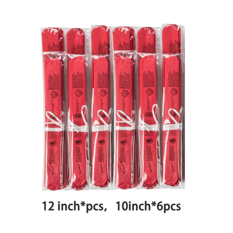 MOWO Red Paper Flower Tissue Pom Poms Party Supplies (red,12pc) - Image 3